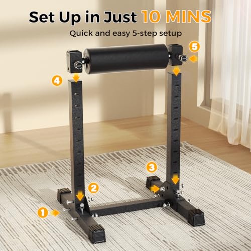FitinOne Adjustable Leg Workout Stand for Split Squats Home Gym Equipment