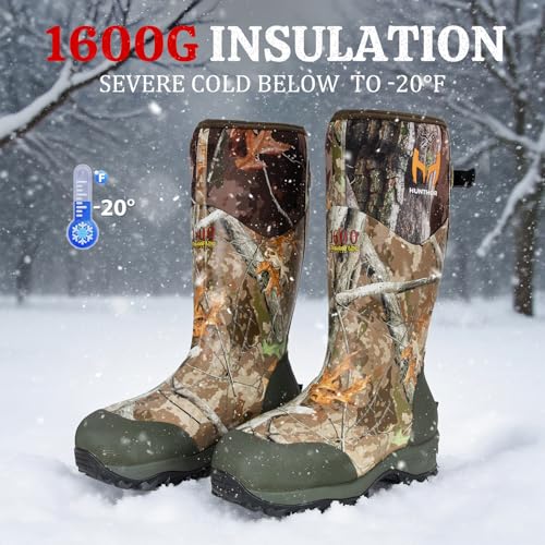 Hunthor Men’s Camo Hunting Boots - 1600g Insulation, -20°F Rated, Next Camo Variation