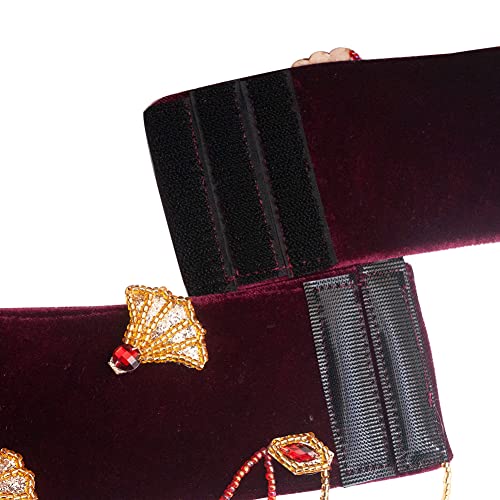 Large Purple Velvet Belly Dance Bra and Belt Costume for Women