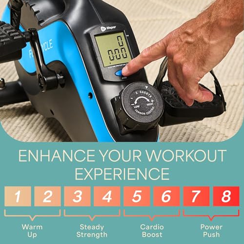 Lifepro FlexCycle Under Desk Elliptical Pedal Exerciser - Blue for Seniors
