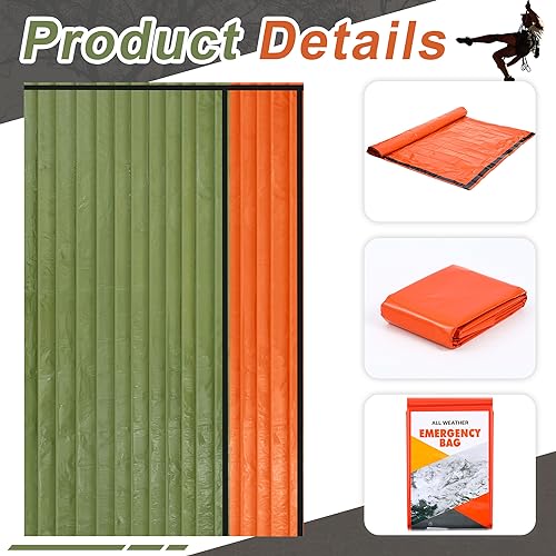 Emergency Sleeping Bag Set 20/50/70 Pcs Waterproof Survival Bivy Sack for Camping