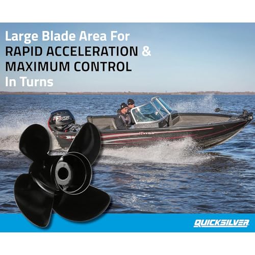 19 Inch Aluminum Propeller for Mercury & MerCruiser Engines - 4 Blade, Right-Hand Rotation, 90-115HP/300HP