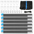 14FT Trampoline Enclosure Net with Poles & Hardware - Universal Replacement Kit