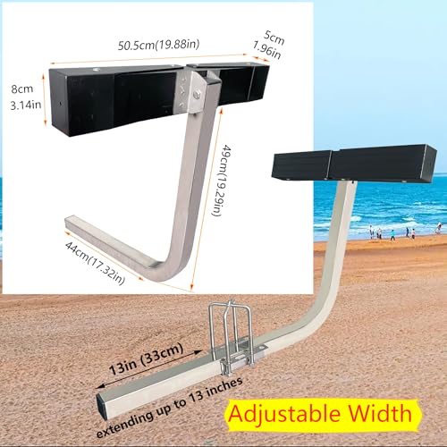 C CLINK Heavy Duty Aluminum Square Tube Trailer Guide Kit, 20 Inch Stainless Steel Poles
