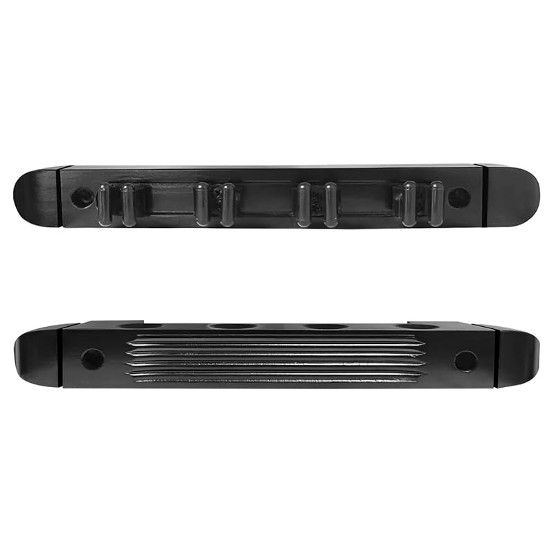 Wall Mounted Pool Cue Rack Holder - Black + 4 Cues (MoyanSuper) Variation: Black+4 Cues Holder