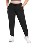 HLTPRO Plus Size Sweatpants for Women with Pockets Black XX-Large - Joggers for Workout & Lounge