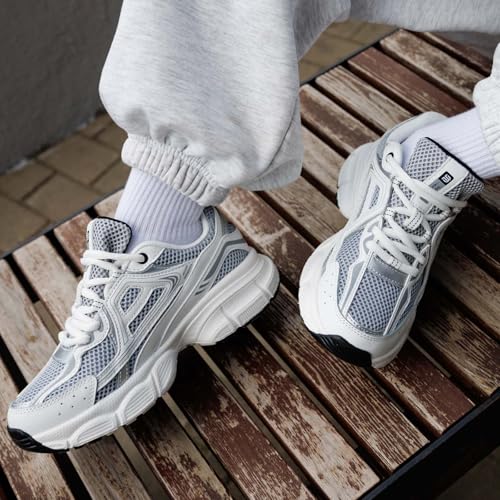Women's Chunky Fashion Sneakers Gym Workout Tennis Shoes - Grey 9