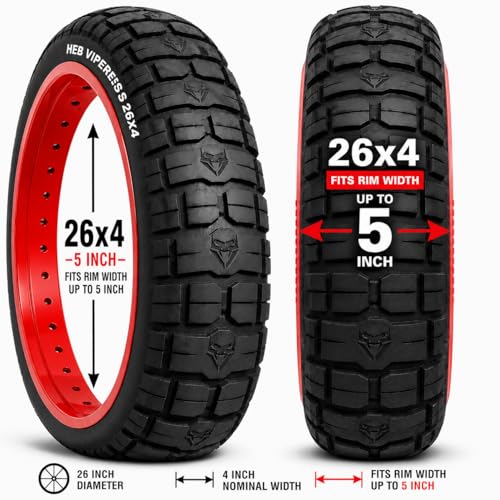 26x4 Fat E-Bike Tire - Puncture Resistant, All-Terrain, Heavy Duty
