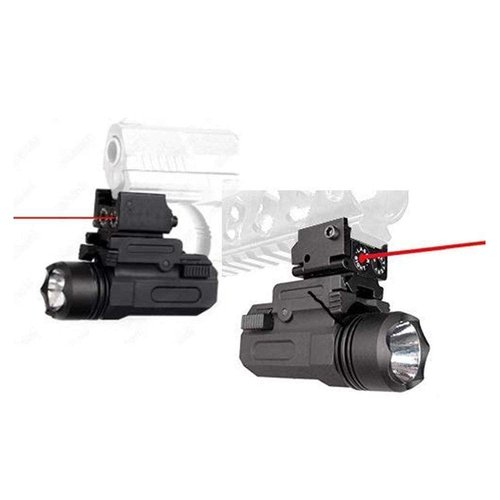GOTICAL- Best Combination 2 in 1 Flashlight and Red Laser Sight Compact with 20 mm Picatinny Rail Mount for Hand Gun Accessories Rifles Used in Hunting