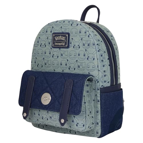 Loungefly Pokémon Faux Denim Mini Backpack