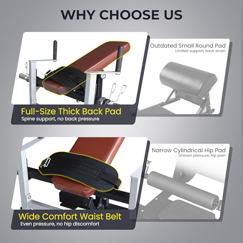 HULKFIT Hip Thrust Machine for Glute Building, Plate-Loaded Home Gym Equipment
