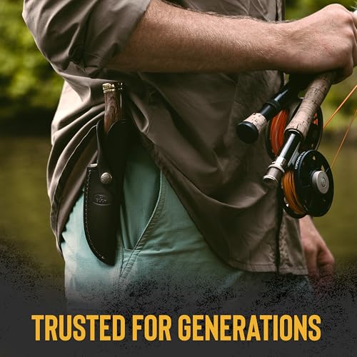Brown Buck Knives 192 Vanguard Fixed Blade Hunting Knife with Sheath - DymaLux Handle