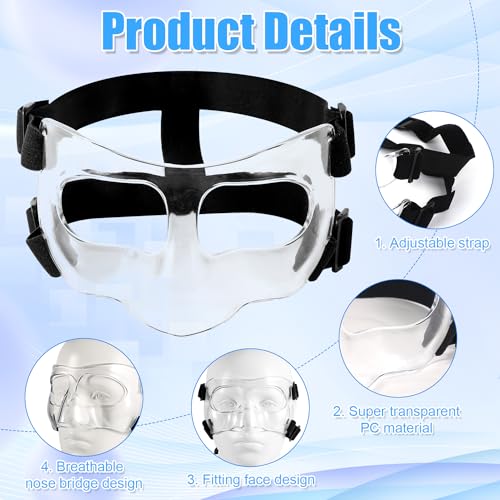 Nose Guard for Broken Nose - Adjustable Face Shield Mask with Pads - Nasal Mask