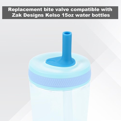 12 Pcs Replacement Bite Valves for Zak, Silicone Nozzle Replacement BPA Free Reusable Straw Cup Accessories Compatible with Zak Designs Kelso 15oz/16oz (6 Colors)
