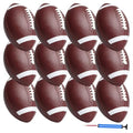 Jiaonun 12 Pack Official Size 9 Footballs with Pump, Inflatable Leather Footballs for Youth & Adults
