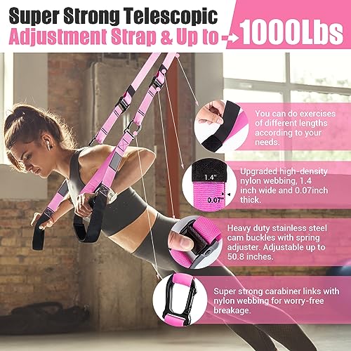 Pink Resistance Training Kit for Full Body Workout - Home Gym Equipment