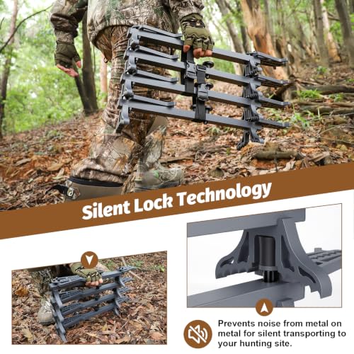 Kalkal Aluminum Climbing Sticks for Hunting - Lightweight, Non-Slip Tree Stand Accessory