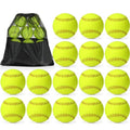 Sonwyoung 11 Inch Softball Practice Balls - 16 Pack with Mesh Bag
