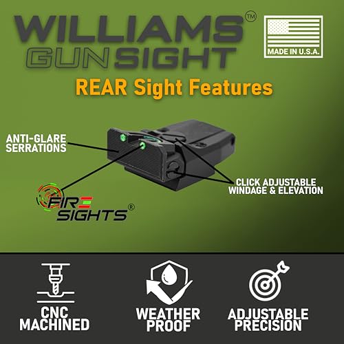Bull Barrel Pistol Sight Set for Ruger MK II, III, IV - Fiber Optic & Adjustable