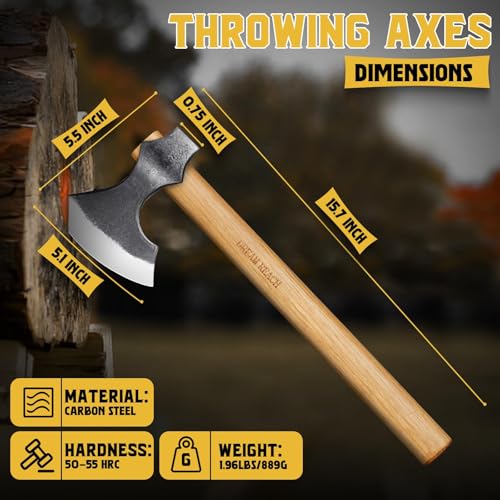Throwing Axes 2 Pack - 16 Inch Viking Tomahawk Axe - Variation Axe-2