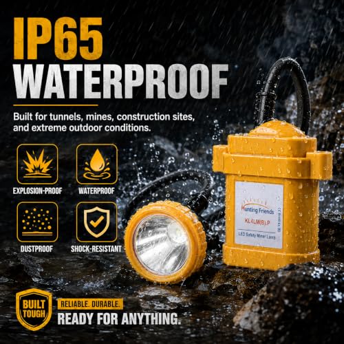 Rechargeable Waterproof LED Mining Headlamp KL4LM(B)P - Explosion-Proof Hard Hat Light for Tunnels & Construction