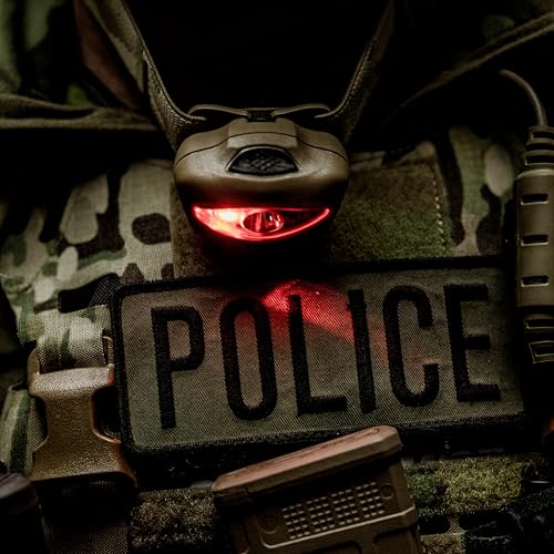 Tactical LED Headlamp 550 Lumens Waterproof IPX7 Regulated White RGB IR Light - Black - Princeton Tec