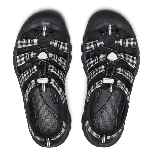 KEEN Women's Newport H2 Water Sandals Black Gingham Size 9 - Closed Toe, Water-Friendly