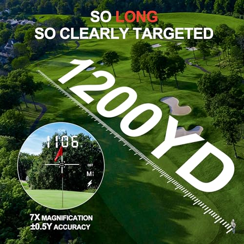 Golf Rangefinder with Slope & Flag Locking 1200 Yards - Black & Orange