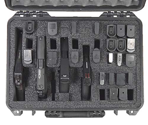 Waterproof Pistol & Magazine Case - Holds 4 Pistols & 33 Magazines, TSA Approved