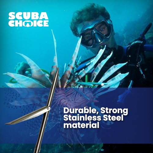 12-Inch Stainless Steel Pole Spear Tip with Single Barb for Spearfishing