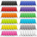 120 Pack Multicolor Drawstring Bags Bulk for Gym Sports Travel - New 12 Colors