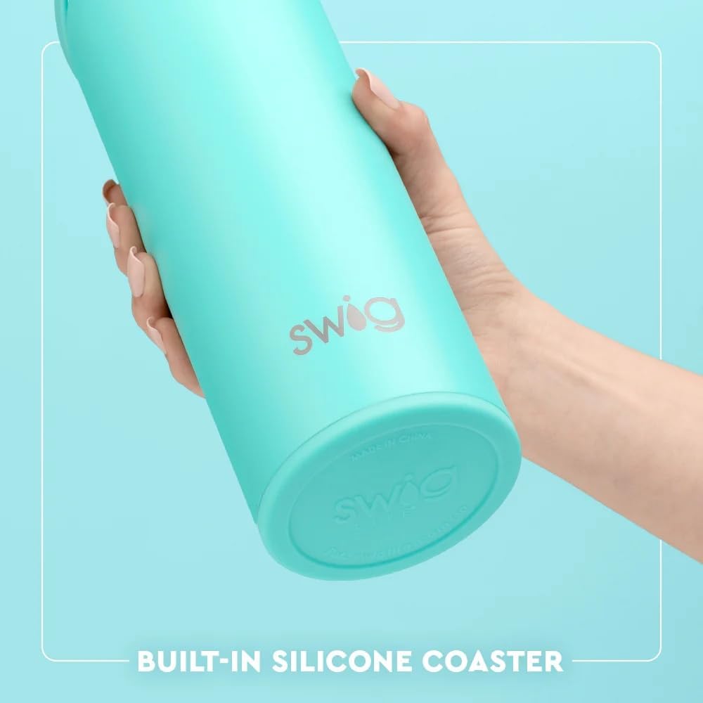 Swig Life 32oz Insulated Water Bottle - Leak Proof, Reusable with Lid & Handle | Sage Mist Color
