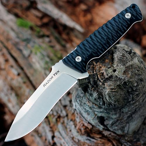 Outdoor Fixed Blade Hunting Knife 6.5-Inch Recurve Blade Stainless Steel