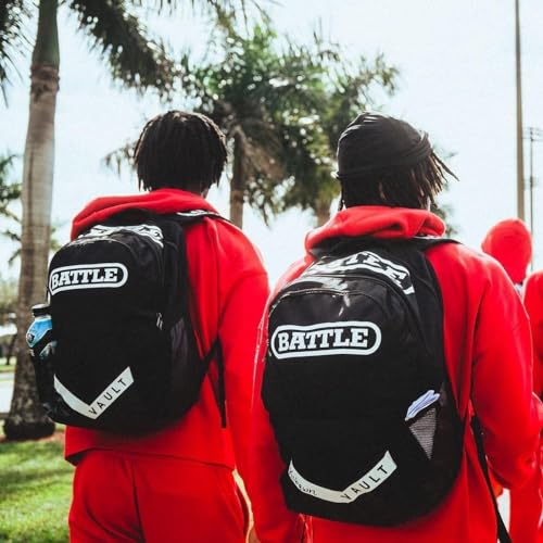 Battle Vault Backpack Black/Black Lightweight Durable Sports Bag for School & Gym