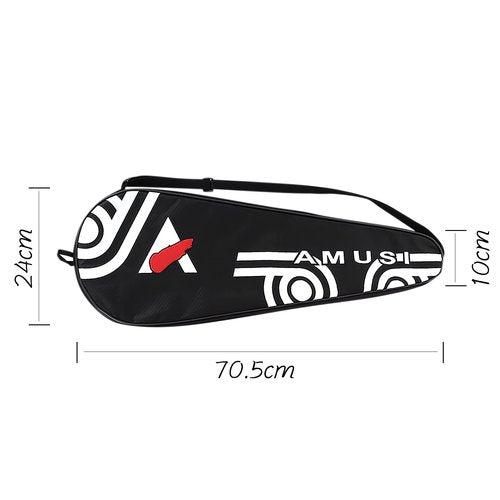 XGOPTS Thicken Badminton Racket Bag Single Shoulder Racket Case 2 Racquet Tennis Racket Cover Holder Bag Waterproof Padded Racket Carrying Bag Outdoor Sports Storage Bag for Men, Women, Youth