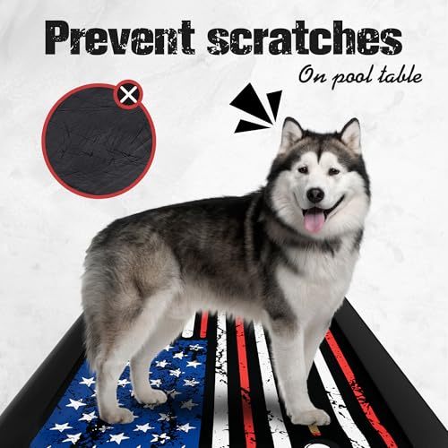Outdoor Leather Waterproof Pool Table Cover 8FT Black Fitted for 6.5ft Billiard