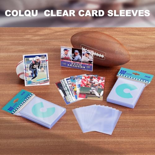 COLQU 10000ct Card Sleeves for Trading Cards - Clear Soft Baseball & Sports Card Protectors