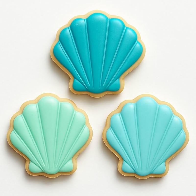 4-Piece Summer Seashell Cookie Cutter Set – Starfish, Sand Dollar, Shell, Conch