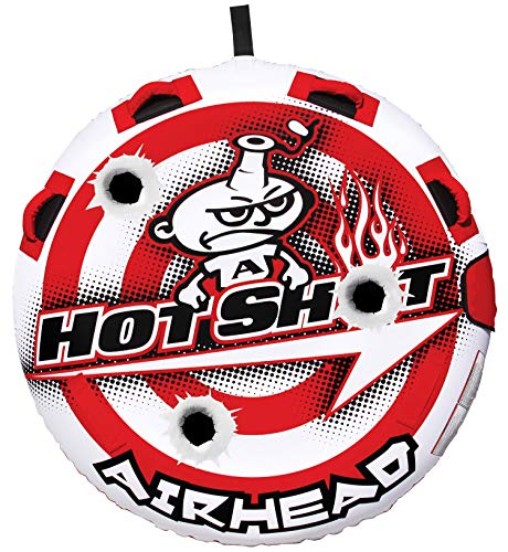 Airhead Hot Shot Towable Tube for Water Sports 1-2 Rider Inflatable Boat Tube