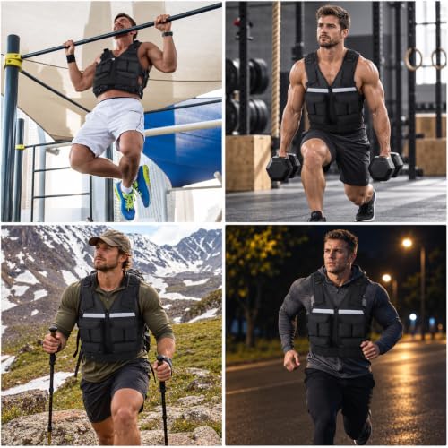 Sportneer Adjustable Weighted Vest 2-42 lbs for Men Women Fitness & Rucking