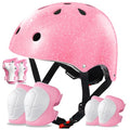 Kids Bike Helmet Set for Boys and Girls, Pink, Adjustable Safety Gear for Cycling and Outdoor Sports - S (50-54cm)