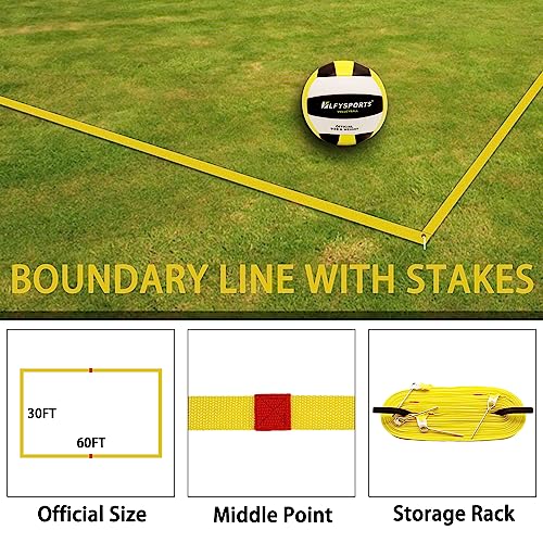 Outdoor Volleyball Net Set with Adjustable Poles and Accessories for Backyard Beach Play