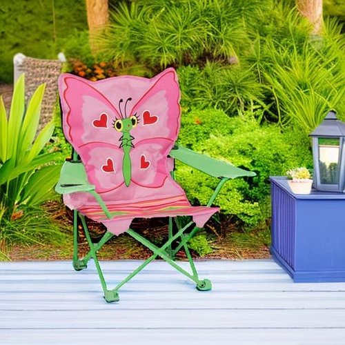Melissa & Doug Bella Butterfly Outdoor Chair - Comfortable & Fun for Kids | Perfect for Playtime