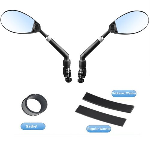 Bike Mirrors for Handlebar, 360° Rotation DH Rear View Bicycle Mirrors Bike Mirror Handlebar Mount for E-bike Mountain Road Bike Height Adjustable