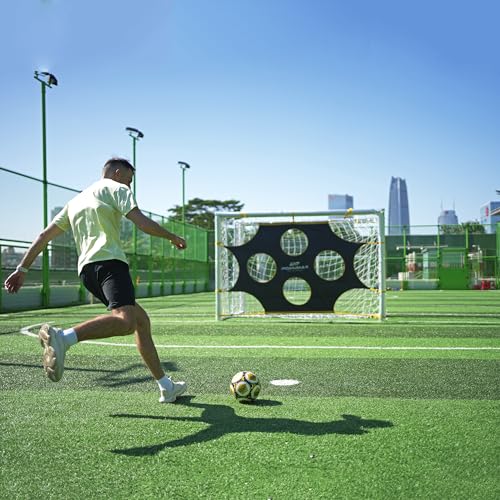 12x6ft Portable Soccer Goal Net with 10 Scoring Zones - Backyard Training Equipment