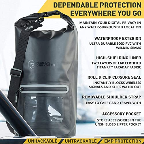 Mission Darkness 15L Waterproof Faraday Dry Bag for Electronic Device Security