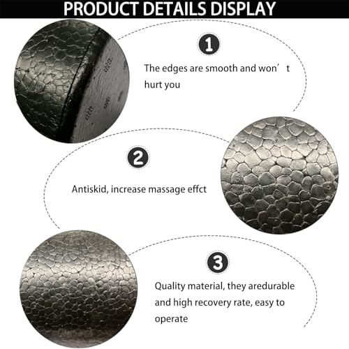Travel Size Hard Foam Roller for Deep Tissue Muscle Recovery - Black