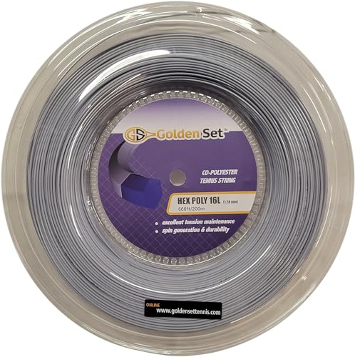 Golden Set Hex Poly Polyester String Reel 660ft 16L Silver for String Instruments