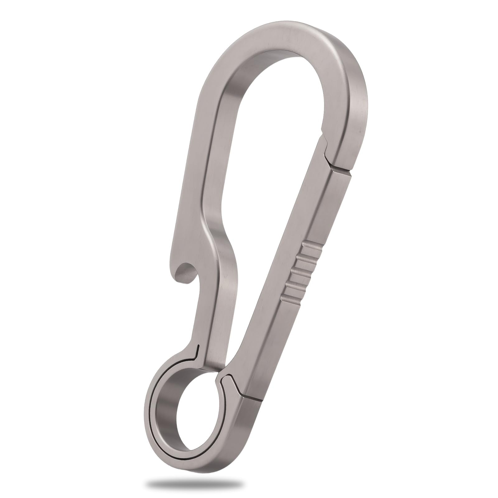 PJYTAC Titanium Carabiner Keychain Clip 2/2.6 Inch Small Carabiner Clips Heavy Duty Key Holder Quick Release Key Chain for Keys Bottle Opener Keychain Valentines Day Gift for Him Men