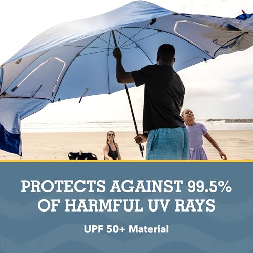 Sport-Brella UPF 50+ 8-Foot Portable Beach Canopy with Side Panels & Wind Flaps